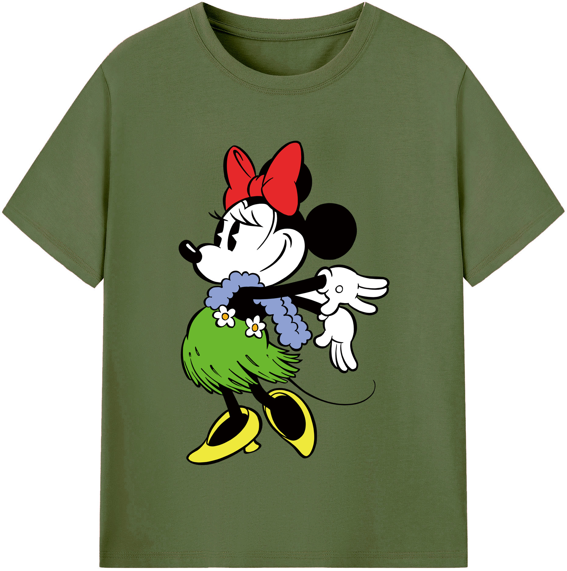 （画像用） ミッキーマウス Mickey Mouse 綿100％半袖Tシャツ（フロントプリント）